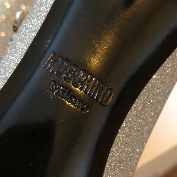 Sale! New Authentic moschino silver heels